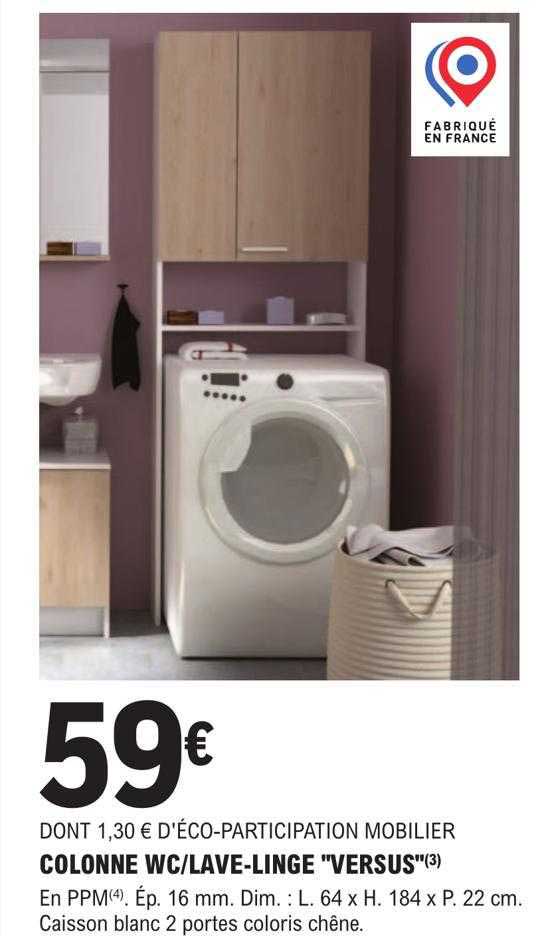 colonne wc-lave-linge "versus"