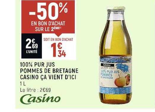 100% pur jus pommes de bretagne casino ça vient d'ici casino