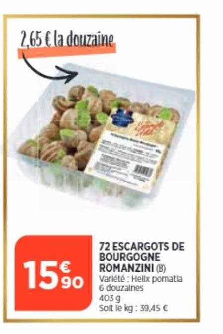 72 escargots de bourgogne romanzini