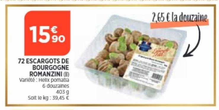 72 escargots de bourgogne romanzini