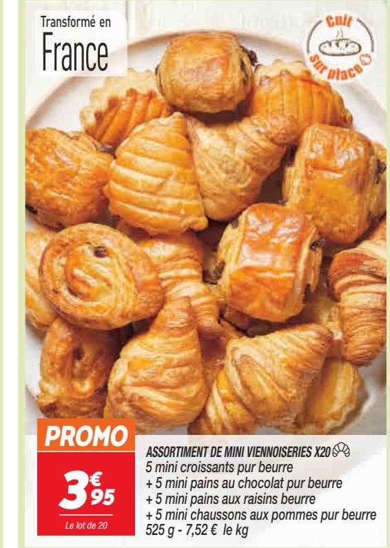 assortiment de mini viennoiseries x20