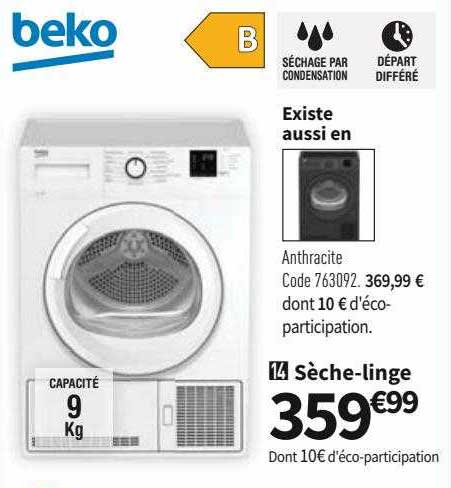 beko sèche-linge