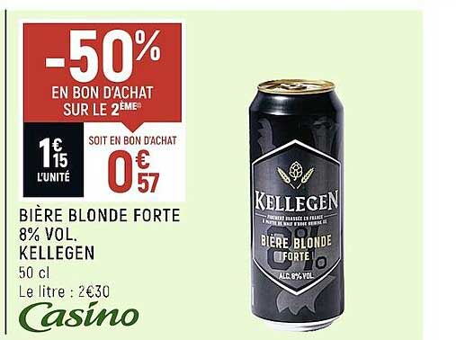 bière blonde forge 8% vol. kellegen