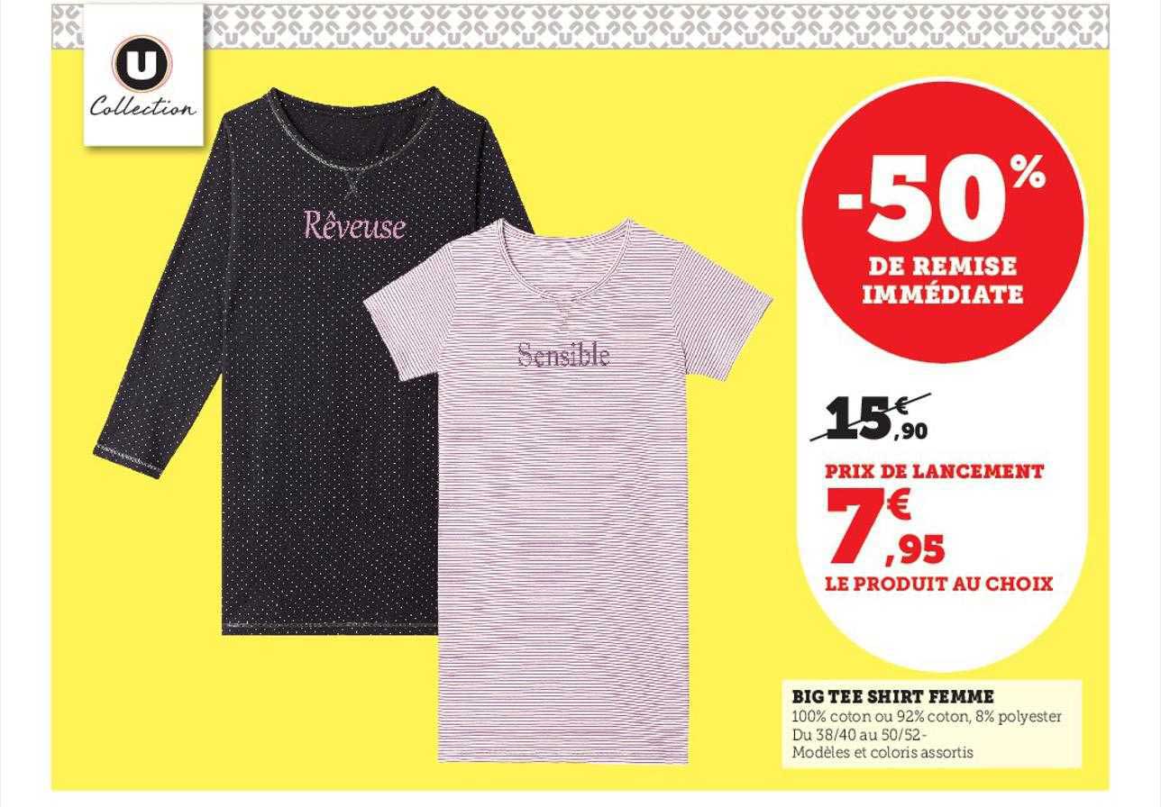 big tee shirt femme u collection