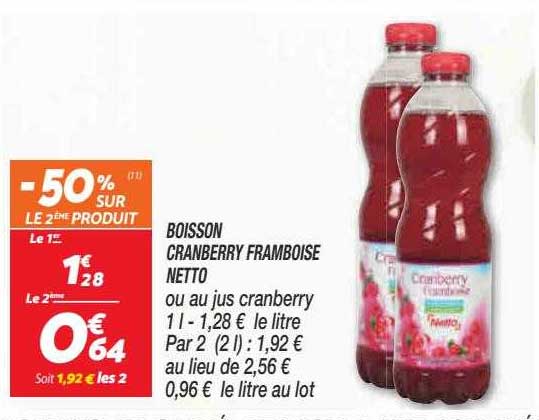 Boisson Cranberry Framboise Netto