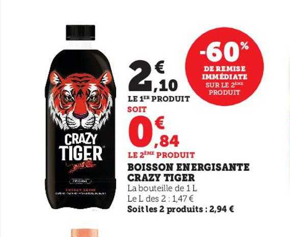 boisson énergisante crazy tiger