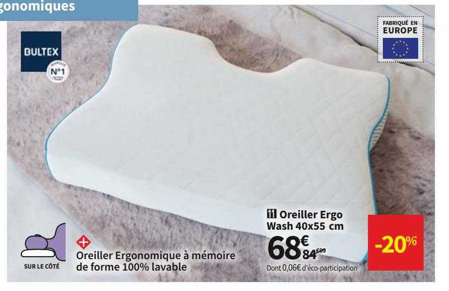 Bultex Oreiller Ergo Wash