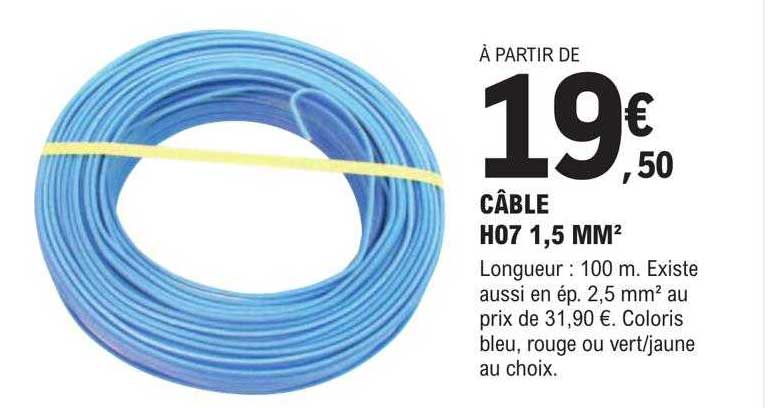 câble h07 1,5 mm²
