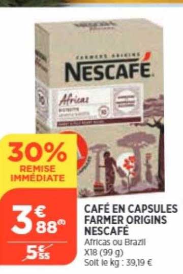 café en capsules farmer origins nescafé