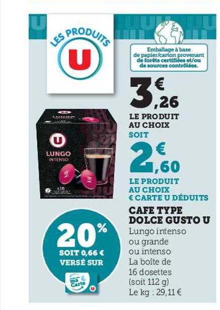 café type dolce gusto u