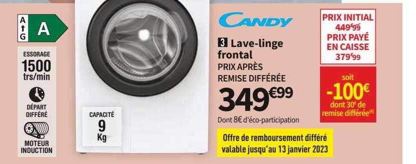 candy lave-linge frontal