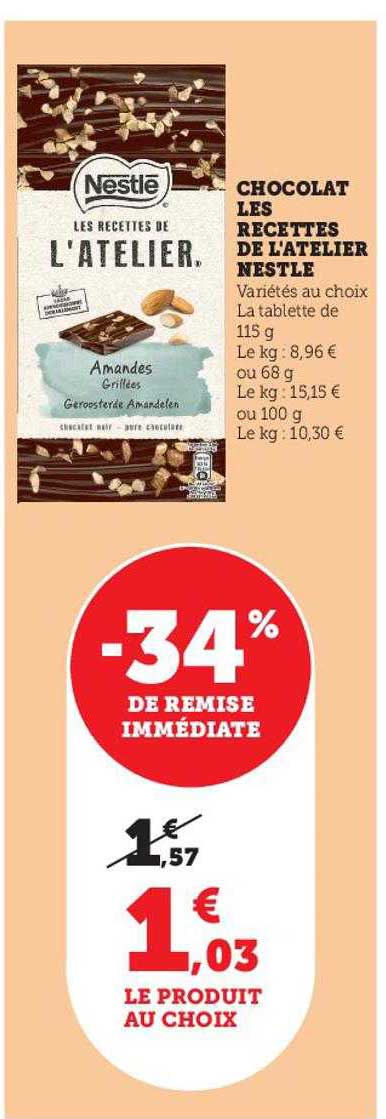 chocolat les recettes de l'atelier nestlé