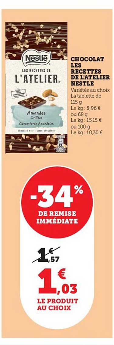 chocolat les recettes de l'atelier nestlé