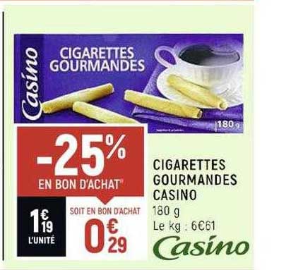 Cigarettes Gourmandes Casino