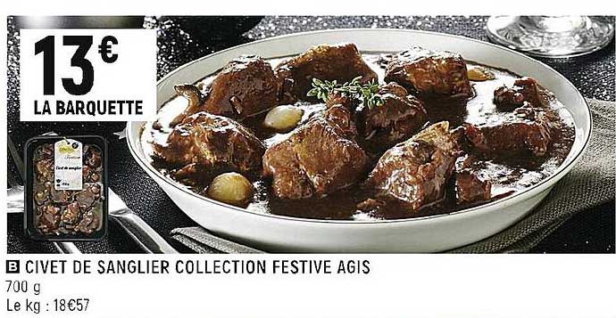 civet de sanglier collection festive agis