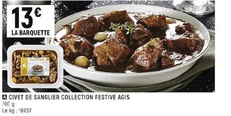 civet de sanglier collection festive agis