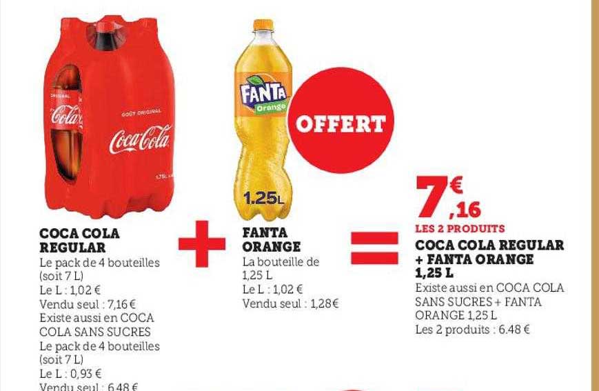 coca-cola regular + fanta orange