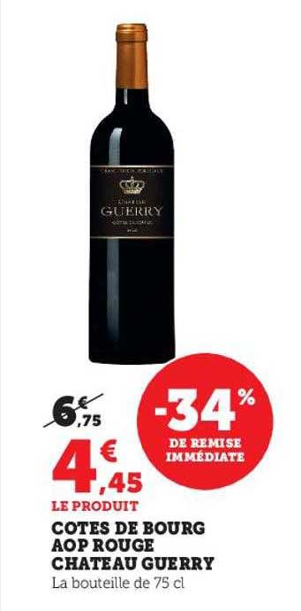 côtes de bourg aop rouge château guerry
