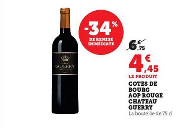 côtes de bourg aop rouge château guerry