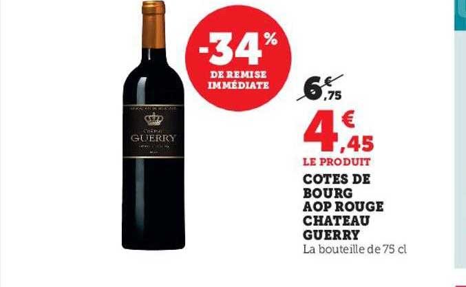 côtes de bourg aop rouge château guerry