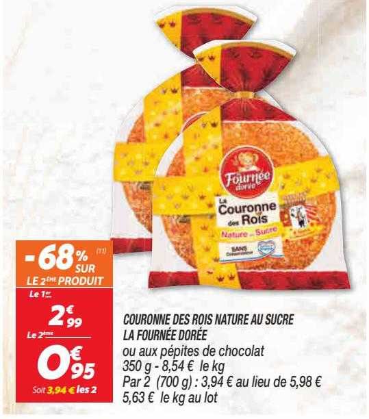 couronne des rois nature au sucre la fournée dorée