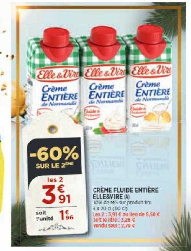 crème fluide entière elle&vire