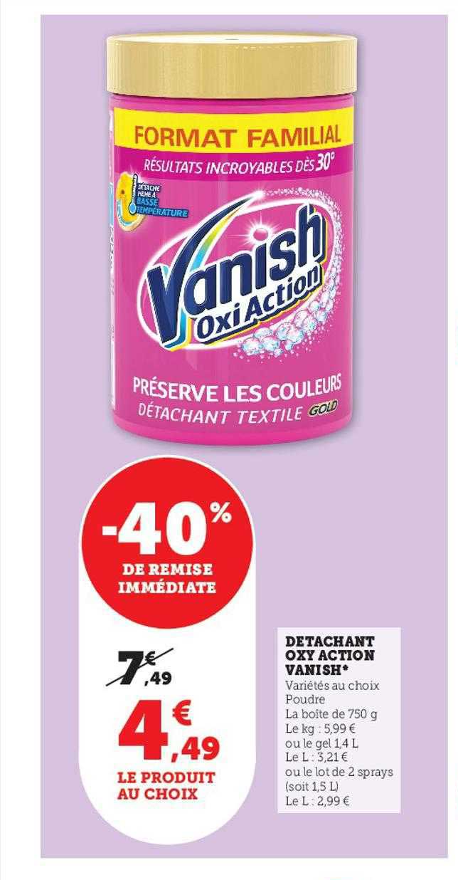 détachant oxy action vanish