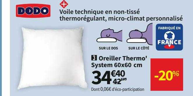 dodo oreiller thermo' system