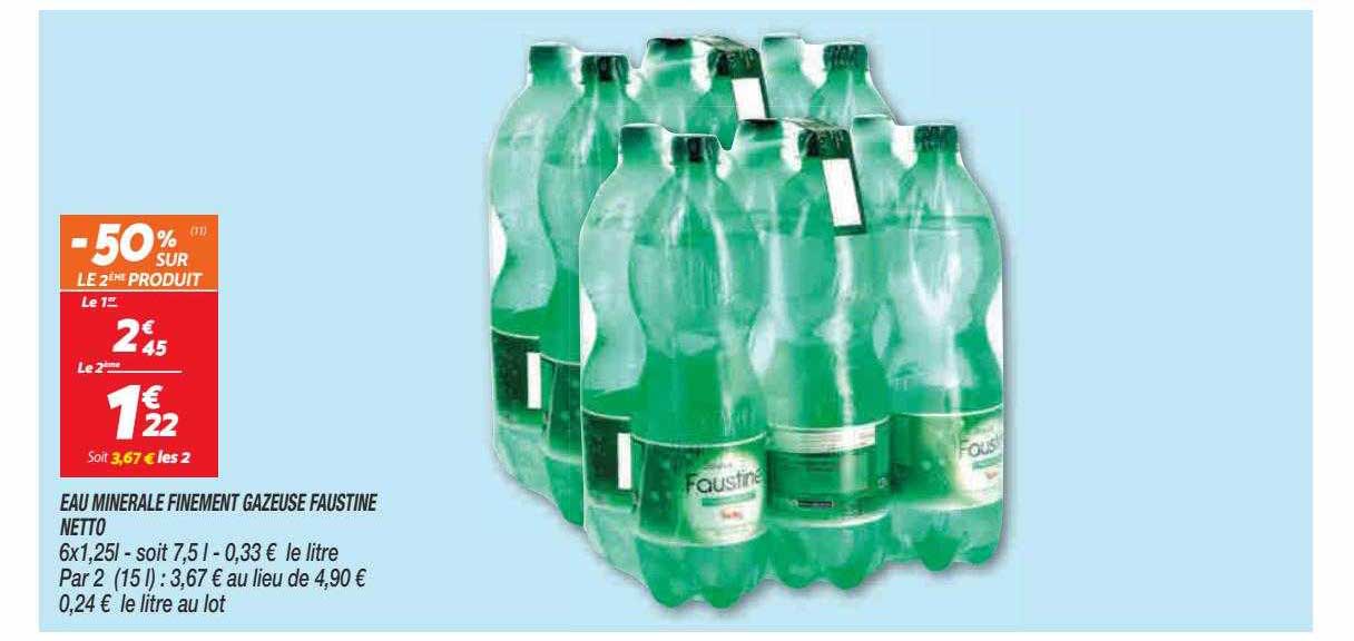 eau minérale finement gazeuse faustine netto