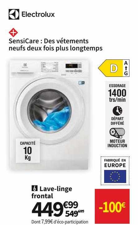electrolux lave-linge frontal