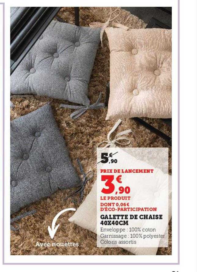 Galette De Chaise 40 X 40 Cm