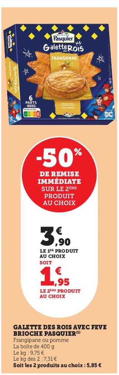 galette des rois avec fève brioche pasquier