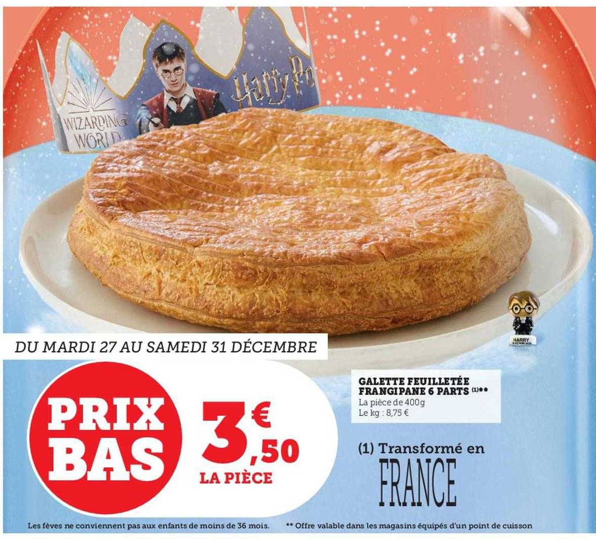 galette feuilletée frangipane 6 parts