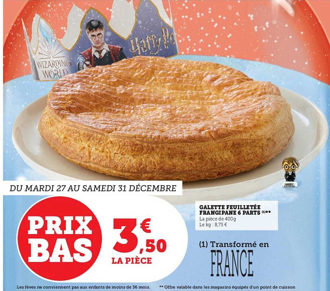 galette feuilletté frangipane 6 parts