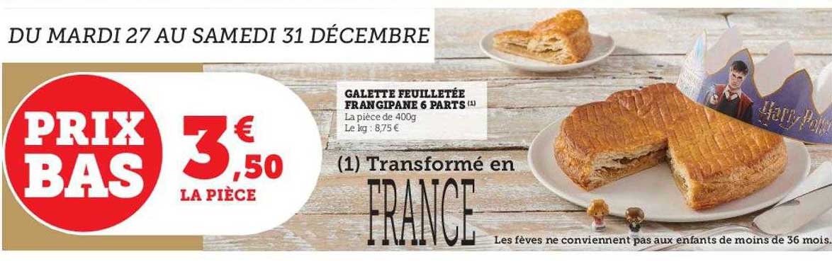 galette feuilletée frangipane 6 parts