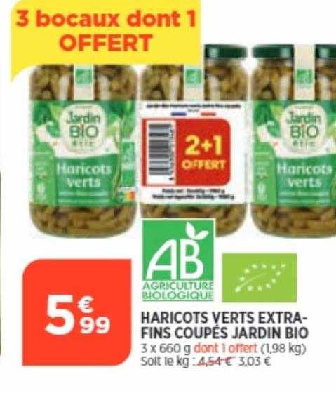 Haricots Verts Extra-fins Coupés Jardin Bio