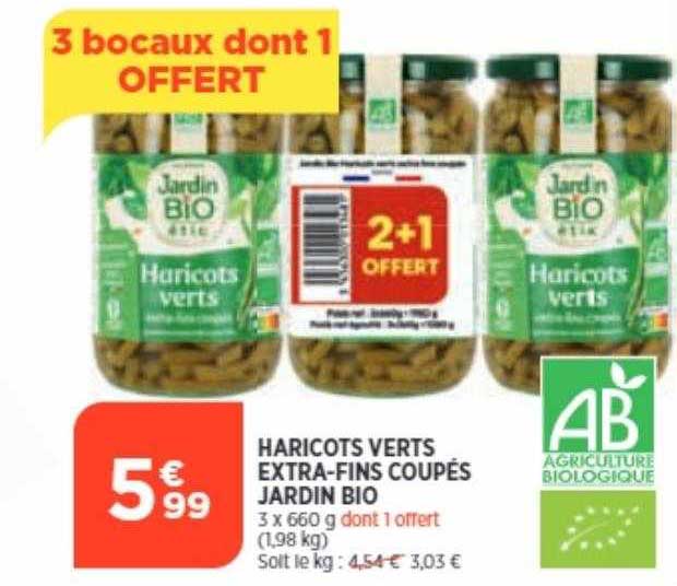 haricots verts extra-fins coupés jardin bio