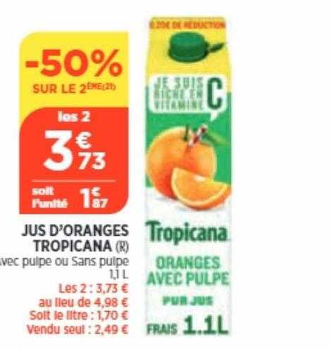Jus D'oranges Tropicana