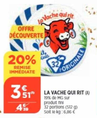 la vache qui rit 20% remise immédiate