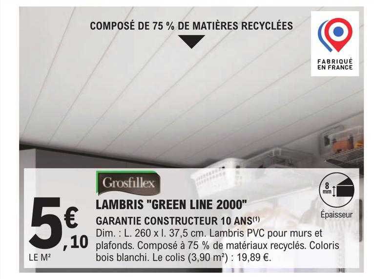 lambris "green line 2000" grosfillex