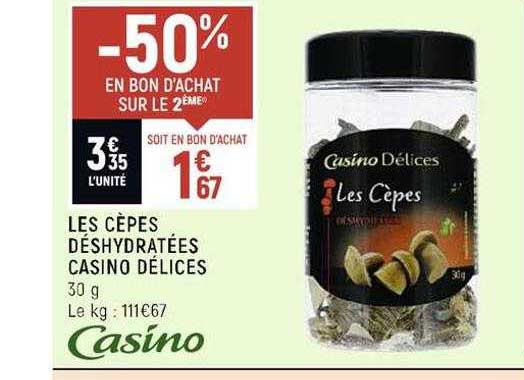Les Cèpes Déshydratées Casino Délices