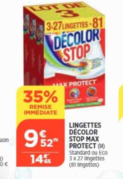 lingettes décolor stop max protect