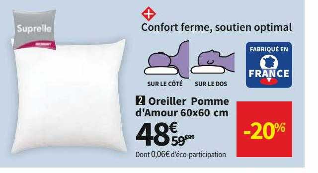 oreiller pomme d'amour