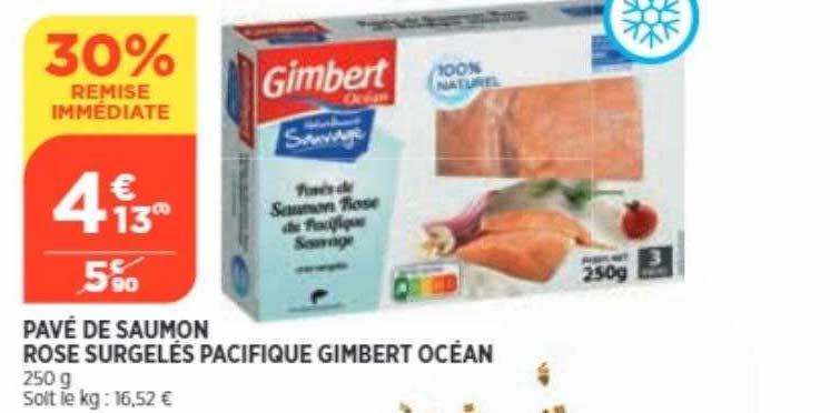 Pavé De Saumon Rose Surgelés Pacifique Gimbert Océan