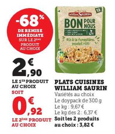 plats cuisinés william saurin