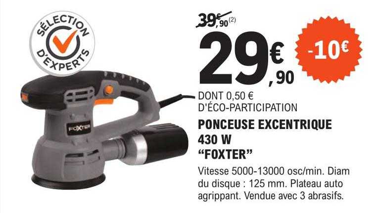ponceuse excentrique 430 w "foxter"