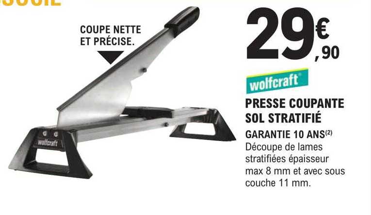 presse coupante sol stratifié wolfcraft