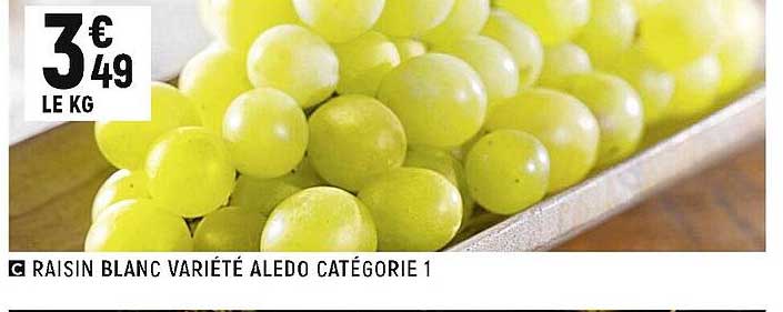 raisin blanc variété aledo catégorie 1