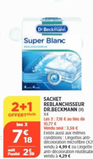 sachet reblanchisseur dr beckmann