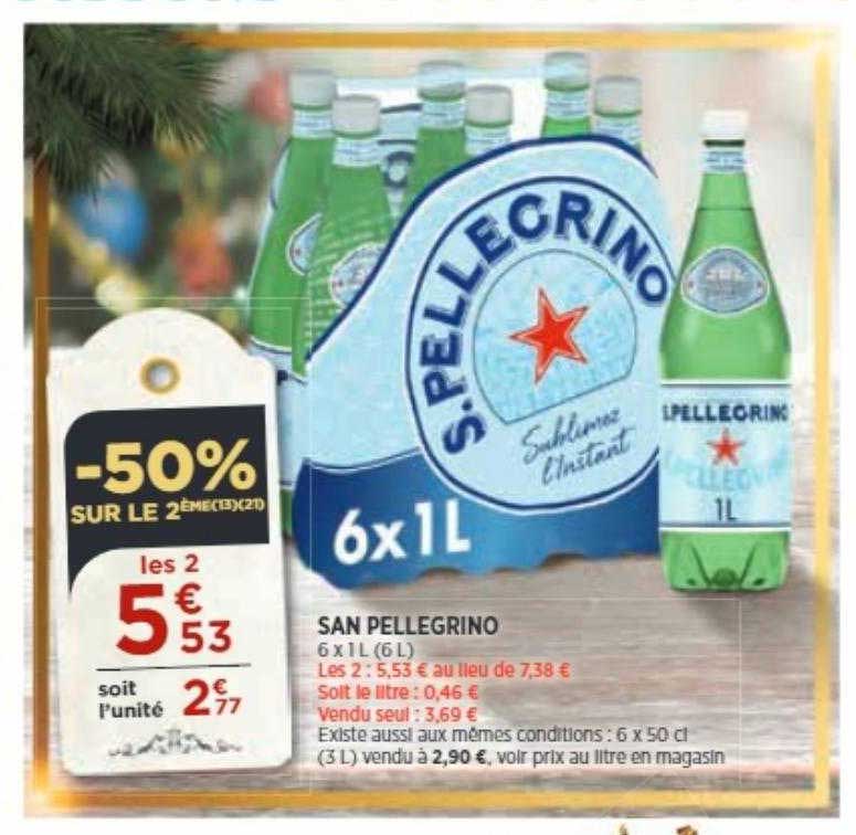 san pellegrino -50% sur le 2ème